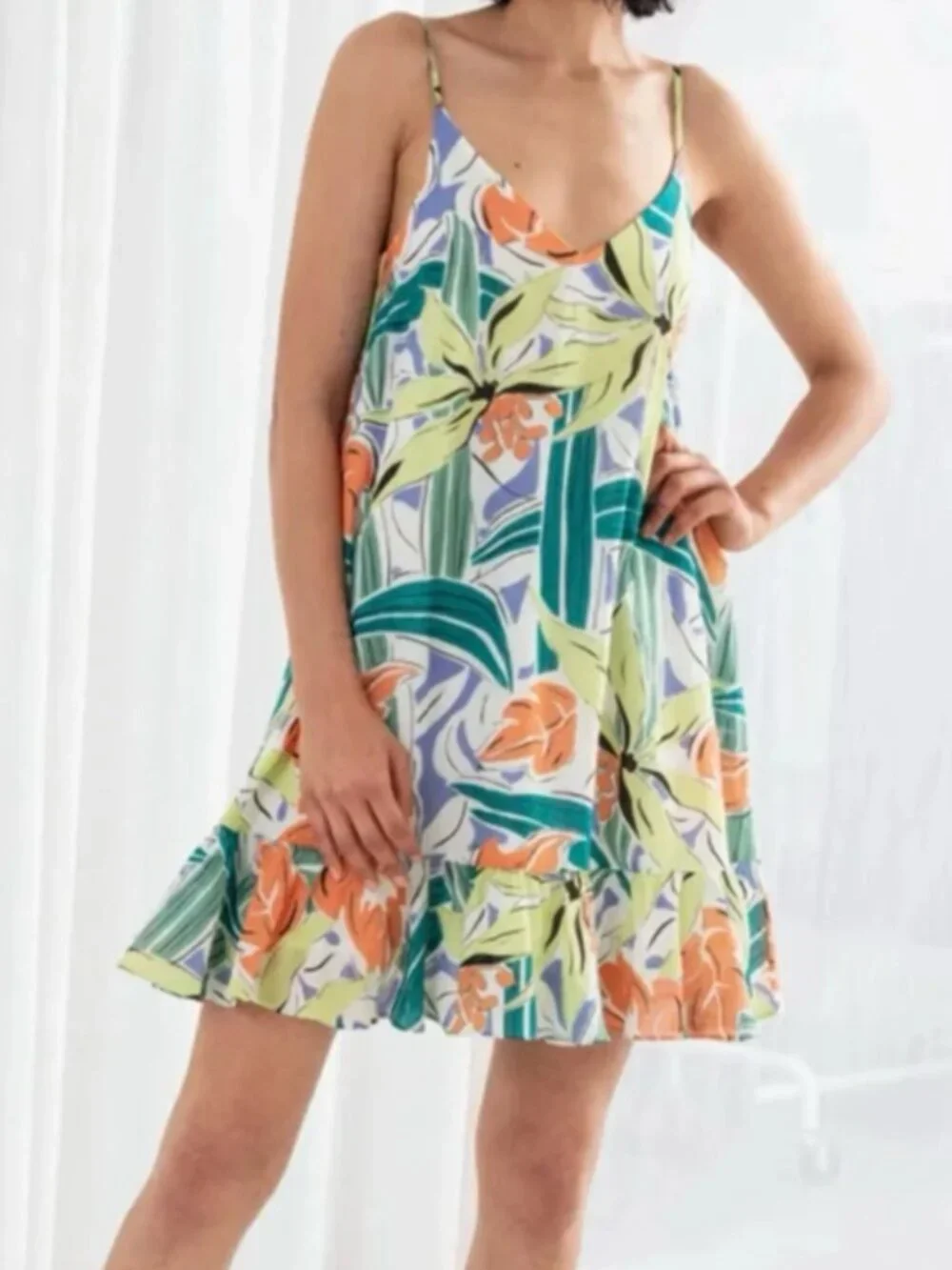 & Other Stories • Floral Tropical Mini Dress - Picture 1 of 10